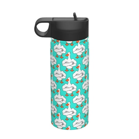

Gaeub Strong Goose Printed 18oz Sports Insulated Kettle With Straw Sports Insulated Bottle Water Bottle For Running Hiking Cycling Climbing Mens Womans Insulated Water Bottle