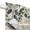 thumbnail image 4 of Green Eucalyptus Swag Curtains for Kitchen/Bedroom/Living Room, Farmhouse Weeping Leaves on Linen Scalloped Curtains 63 Inch Long, Rod Pocket Window Swag Topper Curtains Valances 2 Panels Set 36"x63", 4 of 8