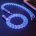 thumbnail image 1 of HLONK 3 in 1 Light up Charging Cable 6.6ft Led Flowing Charging Cable Multiple Fast Charging Cable 3.0 Fast Phone Charger Data Transfer Durable TPE Charging Cord for Micro USB Type C and, 1 of 7