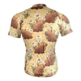 thumbnail image 4 of joogoo Daisy Brown Capybara Pattern Men's Cycling Jerseys Mountain Bike Short Sleeve Tops 2XL, 4 of 7