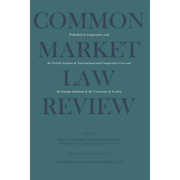 Common Market Law Review, (Paperback)