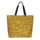 thumbnail image 1 of Disketp Gold Glitter Bolsa Tote Estampada para Mujer, Bolso de Hombro y de Mano para Compras y Viajes, 1 of 8