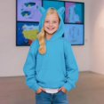 thumbnail image 2 of UDAUDU Kids Boys Girls Cat Ear Hoodies Round Neck Long Sleeve Kawaii Anime Print Hooded Sweater Cute Top Hoodies Pullover Blue 11-12 Years, 2 of 8