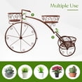 thumbnail image 5 of Neatifyes Tricycle Plant Stand - Flower Pot Cart Holder - Ideal for Home, Garden, Patio - Great Gift for Plant Lovers, Housewarming, Mother’s Day - Parisian Style (Bronze), 5 of 6