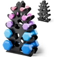 thumbnail image 1 of Dumbbell Rack Stand (Dumbbells Not Included) with Soft Rubber Protection, Ergonomic Handle & Coral-Inspired Style \u2013 Compact Weight Storage Solution, 1 of 8