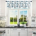 thumbnail image 2 of Wild Whale Valances for Windows,Ocean Sea Marine Life Valances for Living Room 52" W X 18" L,Retro Graffiti Blue Pattern Window Treatment Valances for Basement, 2 of 6