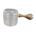 thumbnail image 3 of Taza de vidrio para espresso con pico y mango de madera, taza medidora de concentración portátil 250 ml, 3 of 7