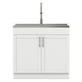 thumbnail image 6 of Modern Wide Shaker 36-inch Utility Sink & Cabinet in Pure White, 6 of 18