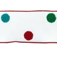 thumbnail image 3 of Vickerman 4" x 10 Yards White Fuzzy Dot Wired Edge Christmas Ribbon., 3 of 4