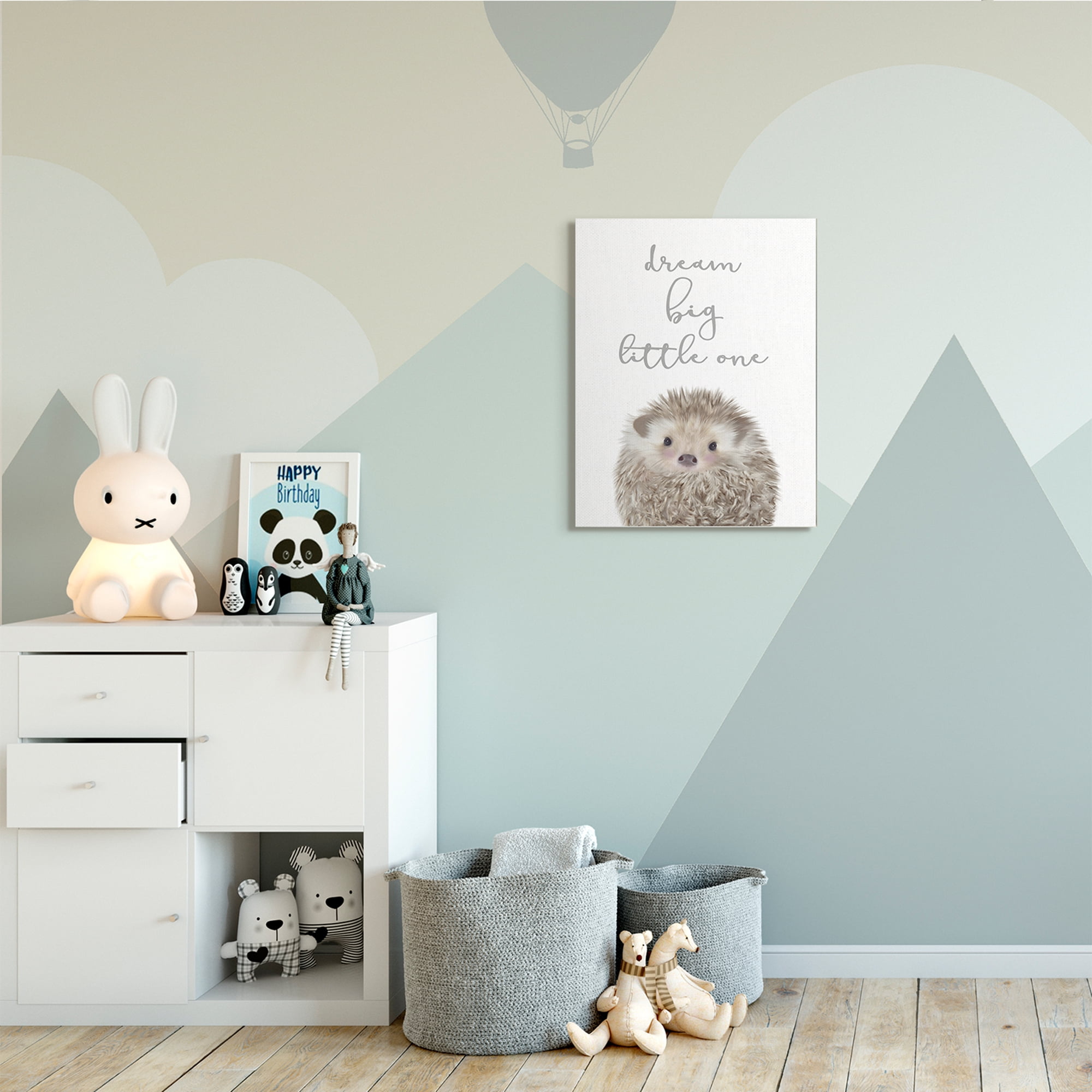 Stupell Industries Dream Big Little One Adorable Inspirational Hedgehog,24 x 30,Designed by Leah Straatsma