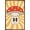 Bronze Framed Version, variant on Smile Face - Mushroom Wall Poster with Push Pins, 14.725" x 22.375"