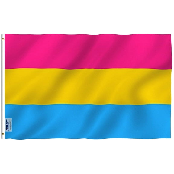 Anley Fly Breeze 3x5 Foot Pansexual Pride Flag - Omnisexual LGBT Flags Polyester with Brass Grommets