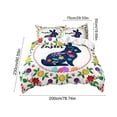 thumbnail image 3 of Tauxra Easter Themed 3 Piece Bedding Set Cartoon Rabbits Egg Pattern Microfiber Duvet Cover with 2 Pillowcases, 3 of 6