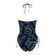 thumbnail image 4 of WILLBEST Trajes de Baño Mujer Con Falda de Moda de Verano de Las Mujeres de La Hoja de Arce Línea de Impresión Sexy Con Cordones Traje de Baño Dividido, 4 of 4