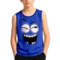 thumbnail image 2 of Boys Graphic Tees Breathable Graphic Print Crewneck Sleeveless Tank Top for Summer Wear Boys' Tops Tees Shirts Blue 3 Years-4 Years, 2 of 4