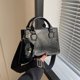 thumbnail image 4 of Bolso bandolera de hombro para mujer de dos piezas, pequeño, cuadrado, de cuero artificial, estilo retro, nuevo y a la moda, color negro, 4 of 5