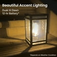 thumbnail image 4 of TECHKO LED Portable Black Solar Outdoor Hanging Lantern Amber or White Light, 4 of 11