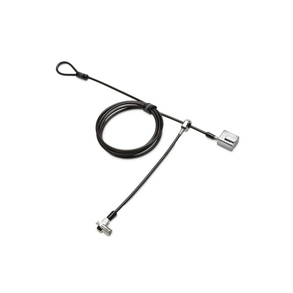 Kensington Keyed Dual Head Cable Lock for Surface Pro and Surface Go - 5.91 ft Cable - Patented T-bar/Key Lock - Black - Carbon Steel, Plastic - For Notebook
