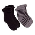 thumbnail image 1 of Kushies Newborn Terry Socks (Black, 0-3 Months), 1 of 2