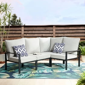 Mainstays Asher Springs Outdoor 4-Piece Sectional Sofa Set