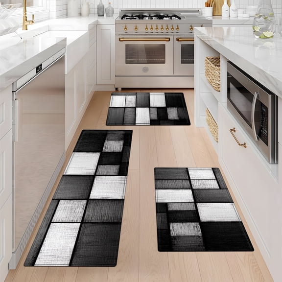 YIMEIS Mid-Autumn Festival window grilles Fall Kitchen Rugs Non Skid Washable Area Carpet [Made in USA], Multi - 3 Pcs 16''*24''/20''*32''/47''*18''