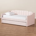 thumbnail image 5 of Baxton Studio Lennon Modern Engineered Wood with Trundle Daybed, Twin, Pink, 5 of 10