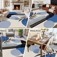 thumbnail image 6 of Area Rug 60×96in, Vintage Abstract Blue Color Block Floor Carpet Living Room Rug, Minimalist Boho Leaves Non-Slip Welcome Mat Indoor Rugs for Bedroom Dining Room, 6 of 9
