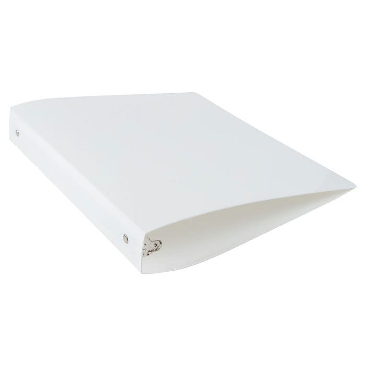 JAM Paper & Envelope Plastic Binder, 1 inch, White, 11.5 x 10.25, 1 Pack