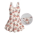 thumbnail image 3 of FOR U DESIGNS Girls One Piece Swimsuit with Skirt Quick Dry Bathing Suit Swimwear Bathing Suit for Kids 3-13 Years, Cat Mushroom Heart, 3 of 7