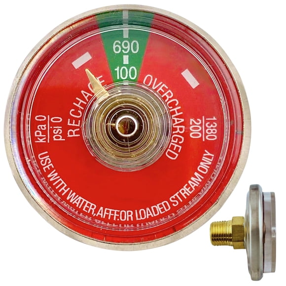 Manómetro RepelFire 1-100 PSI para extintores de agua