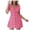 Pink, variant on Tumotour Summer Dress for Women Homecoming Dresses Shirt Dress for Women Mini Dress Women's Summer Holiday V-neck Button Waist Tops Dress