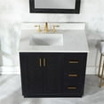 thumbnail image 4 of Gazsi 36" Single Bathroom Vanity Set in Black Oak with Mirror, 4 of 10