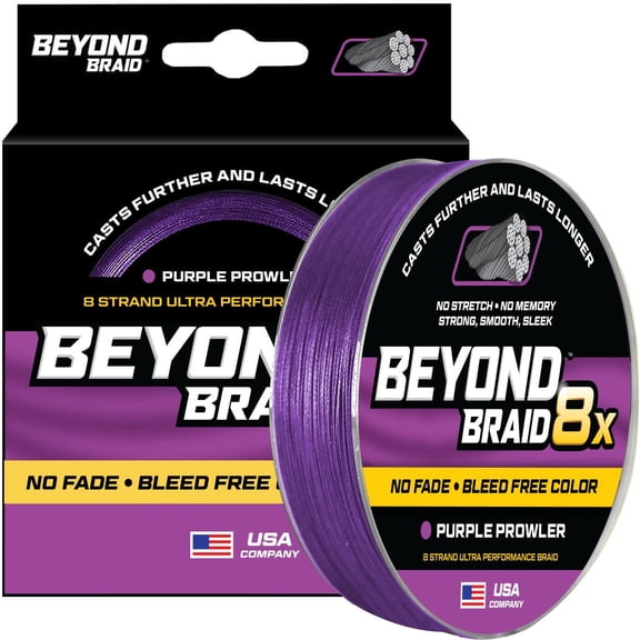 Beyond Braid Purple Prowler 8X - No Fade - 2000 Yards 60LB