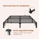 thumbnail image 3 of 8 - pulgada king marco de cama: heavy - duty metal con durable iron slats y legs. no box spring o screws required. supports up to 800 lbs, 3 of 5