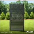 thumbnail image 2 of 6ft H x 3.1ft W (1 Panel) No Dig Enclo Aspen Charcoal Wood Privacy Screen, Decorative Patio Privacy Screen, Great to Hide Trash Cans, Outdoor Privacy Fence Panel, Air Conditioner Fence, EC18042, 2 of 9