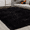 Black, variant on CAROMIO Faux Fur Shag Area Rug Non-Slip Indoor Area Rug Home Decor for Living room Bedroom Kids Room, Dark Navy, 5'x 8'