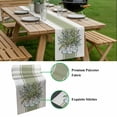 thumbnail image 5 of Eucalyptus Green Table Runner - 36 Inch Long, Kitchen Dining Table Runner Dresser Scarves, Vintage Bottle Succulents Stripes Farmhouse Decor for Coffee Tables Wedding Party Banquet, 5 of 8