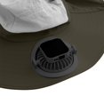 thumbnail image 4 of Lispipm Summer Men's Wide Brim Sun Hat Neck Cover Solar Fan Bucket Hats Unisex Casual Outdoor Beach Vacation Caps Green, 4 of 6