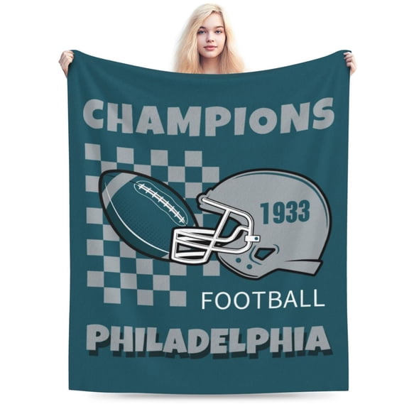Philadelphia Football Throw Blanket, Soft Lightweight Plush Warm Blankets For Men And Women, Sports Fan Gifts Bed Tapestry For Sofa, Travel 50"X40"