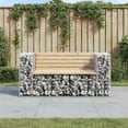 thumbnail image 1 of vidaXL Garden Bench Gabion Design 143x71x65.5 cm Solid Wood Pine, 1 of 5
