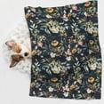 thumbnail image 6 of Pofeuu Watercolor Floral Print Puppy Blanket,Dog Blankets,Pet Blanket Cozy Cat Blankets for Indoor Cats, Fuzzy Pet Blanket for Kitten Doggy Dog Blankets-Small, 6 of 8
