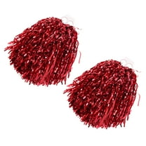 Worgeous pom poms Cheerleading Poms Plastic Red College Cheering Sports Events 1 Pair 11*11*2in
