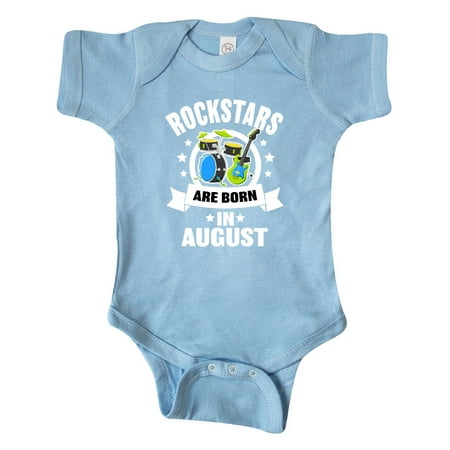 

Inktastic Rockstars are Born in August Birthday Gift Baby Boy or Baby Girl Bodysuit