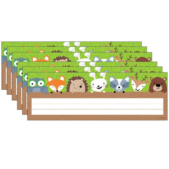 Creative Teaching Press Woodland Friends Name Plate, 36 Per Pack, 6 Packs