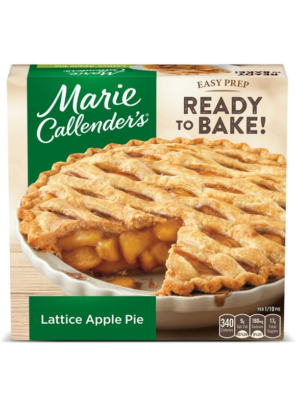 Marie Callender's Lattice Apple Pie, Frozen Dessert, 42 oz (Frozen)