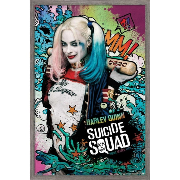 DC Comics Movie - Suicide Squad - Harley Stars Wall Poster, 22.375" x 34", Framed