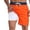 Orange-1, variant on YAYUBA Men's Swim Trunks 7 Inch Quick Dry Drawstring Mens Swimsuit with Compression Liner Light Upf Beach Men Swim Brief,S,Mint Green-1