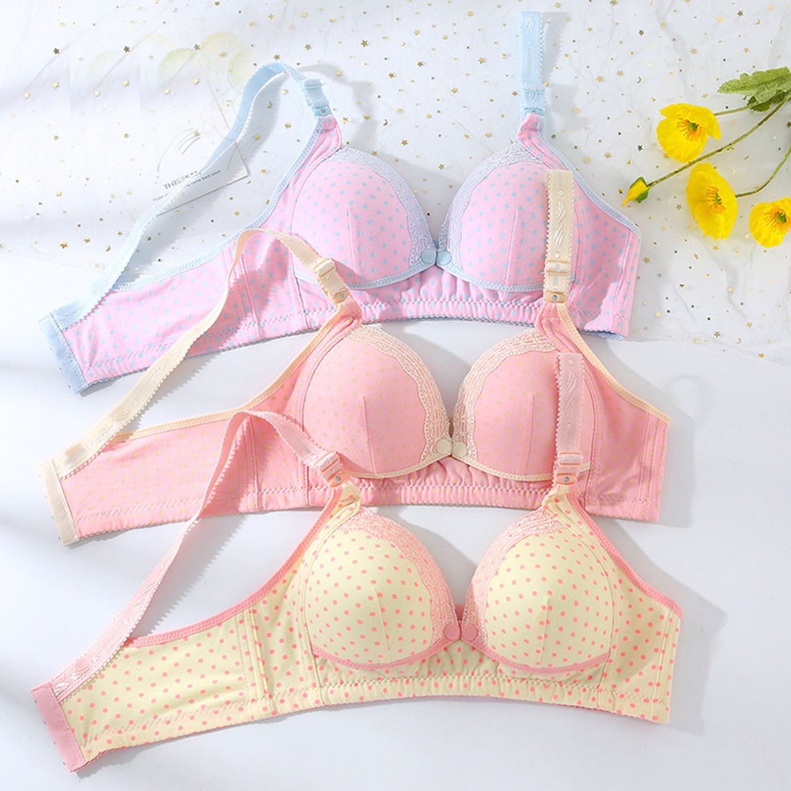 Vetsdori Breastfeeding Nursing Bras for Women Pumping Bralette Maternity Bras Seamless Wireless Push up Everyday Womens Bra Soft