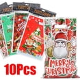 thumbnail image 2 of Bolsas de regalo de Feliz Navidad para niños, 10 piezas, árbol de Papá Noel, galletas, dulces, caja de plástico, regalos de Navidad y Año Nuevo 2024, 2 of 4