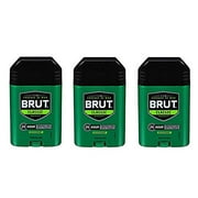 Brut By Faberge For Men. Pack 3 Deodorant Stick With Trimax 2.25 Oz.